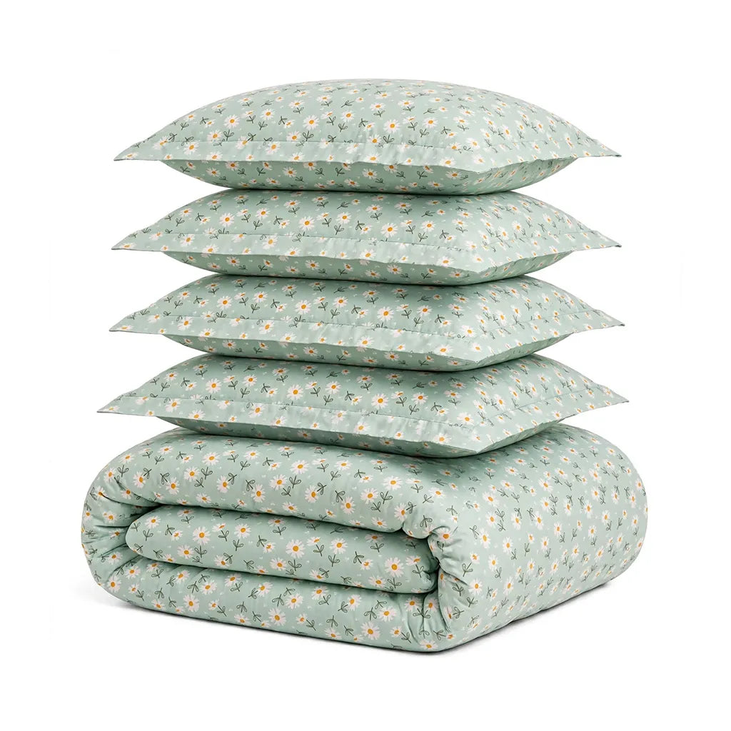mint green Sun Flowers Set