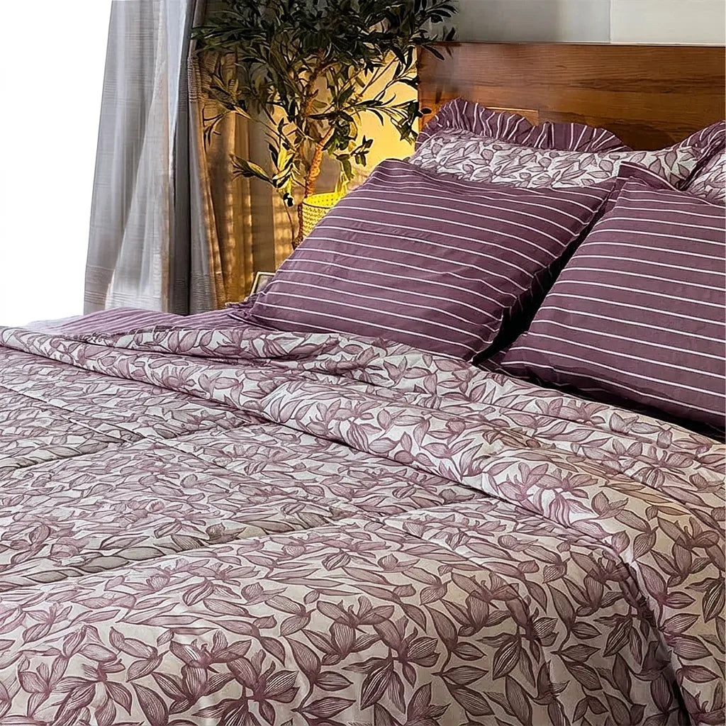 BLISS SET by Velvora – طقم مفروشات كامل لون موف
