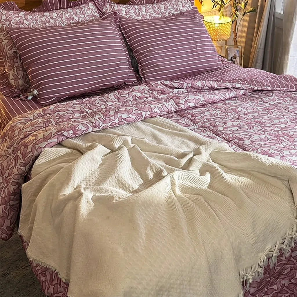 BLISS SET by Velvora – طقم مفروشات كامل لون موف
