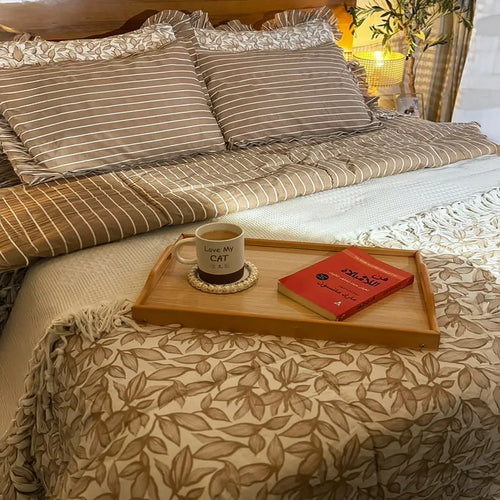 BLISS SET by Velvora – طقم مفروشات كامل لون بيج