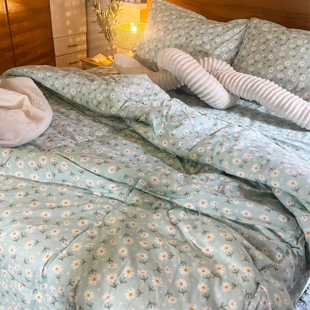 mint green Sun Flowers Set