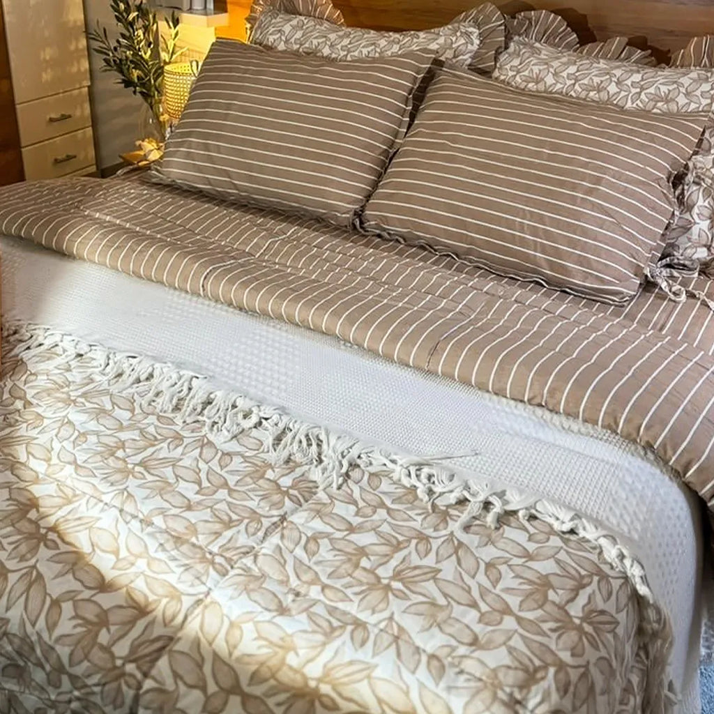 BLISS SET by Velvora – طقم مفروشات كامل لون بيج