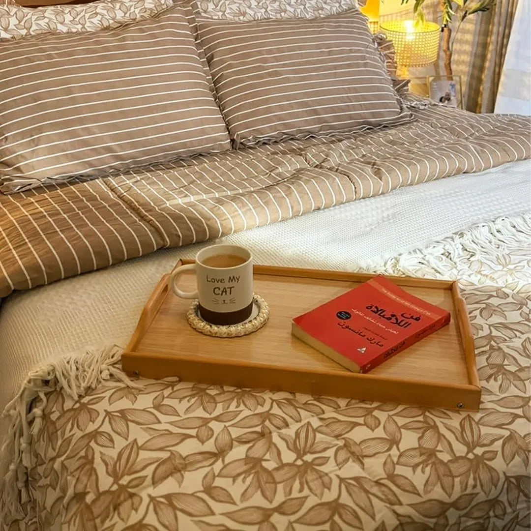 BLISS SET by Velvora – طقم مفروشات كامل لون بيج