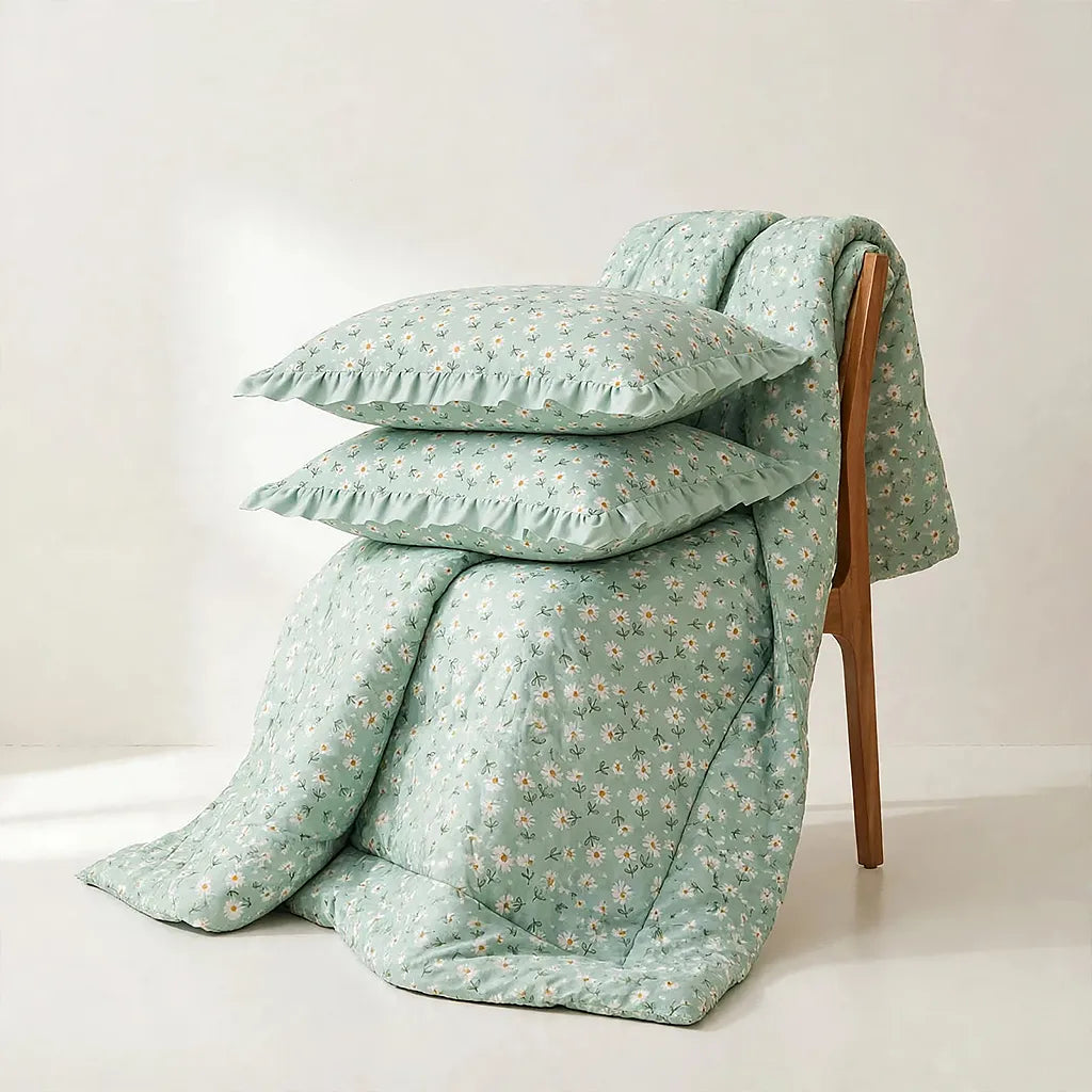 mint green Sun Flowers Set
